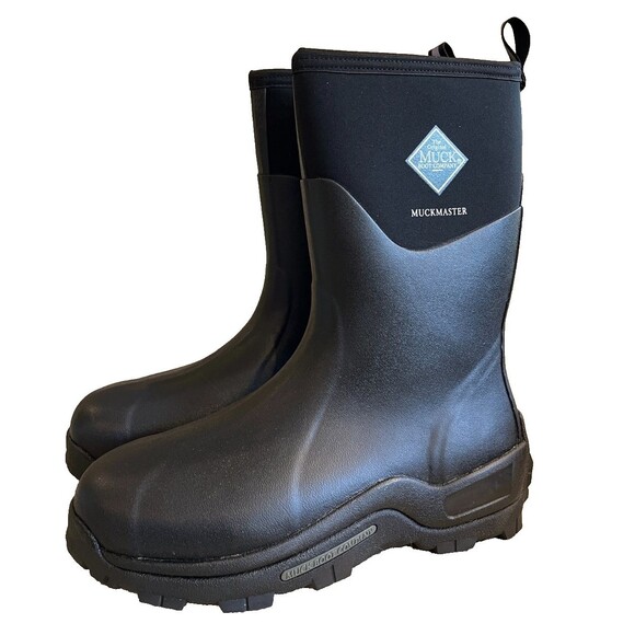 NEW Muckmaster Mid Boots Men\'s Black Size 13 Black MMM500A Muck Mud Rain Hunting